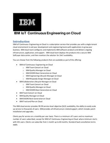IBM IoT Continuous Engineering On Cloud - Jazz 