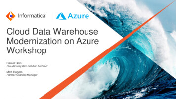 Cloud Data Warehouse Modernization On Azure Workshop