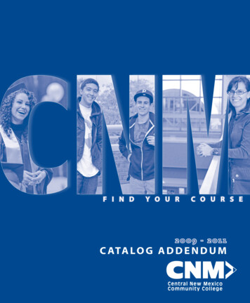 2009 - 2011 CatalOg ADDENDUm