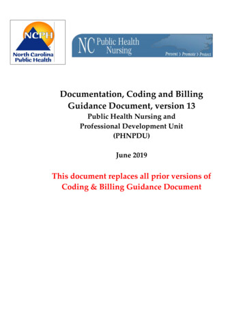 Documentation, Coding And Billing Guidance Document .
