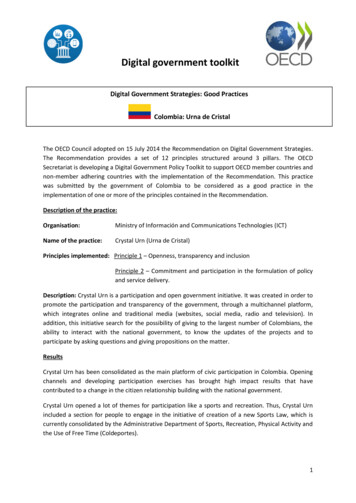 Digital Government Strategies: Good Practices Colombia .