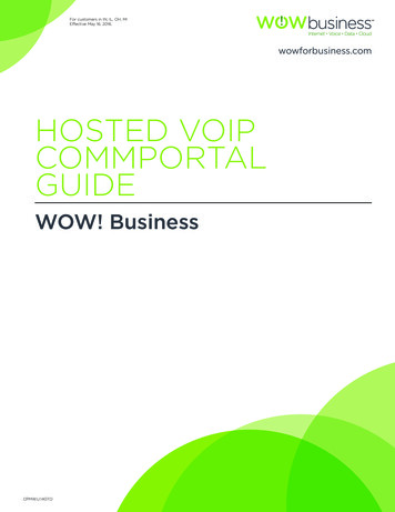 HOSTED VOIP COMMPORTAL GUIDE - WOW! Business