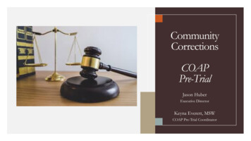 Community Corrections COAP Pre-Trial - Oudecho.iu.edu
