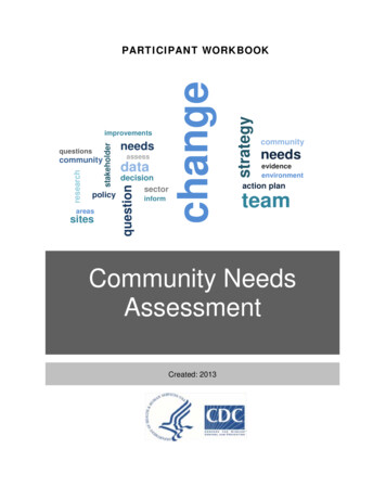 Community Needs Assessment - CDC