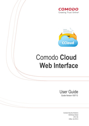 Comodo Cloud Web Interface