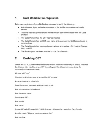 1. Data Domain Pre-requisites