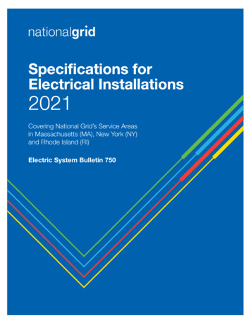 Speciﬁcations For Electrical Installations 202