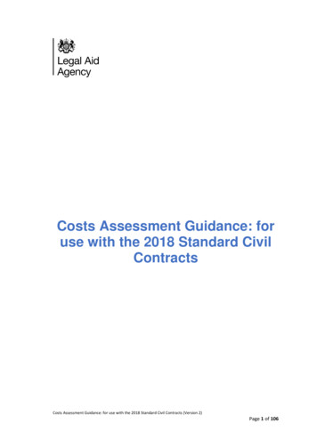 Costs Assessment Guidance: For Use With The 2018 Standard .