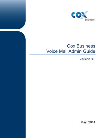 Cox Business Voice Mail Admin Guide