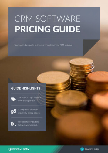 PRICING GUIDE - Discover CRM