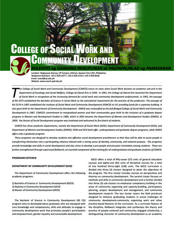 College Of SoCial W And Community Development