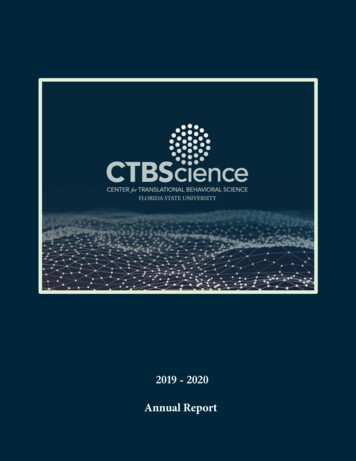 2019 - 2020 Annual Report - Ctbs.fsu.edu