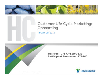 Customer Life Cycle Marketing: Onboarding