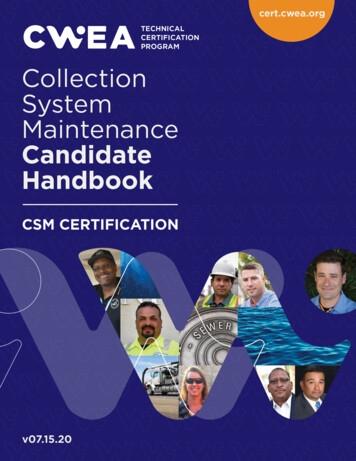 CWEA Certification Handbook CSM
