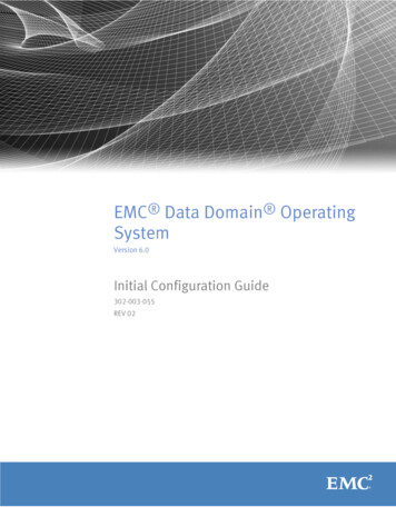 EMC Data Domain Operating System Initial Configuration 