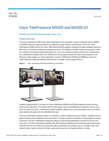 Cisco TelePresence MX200 And MX300 G1 Data Sheet