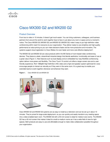 Cisco MX300 G2 And MX200 G2 Data Sheet