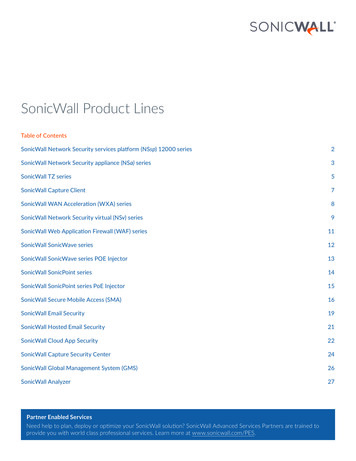SonicWall Product Lines