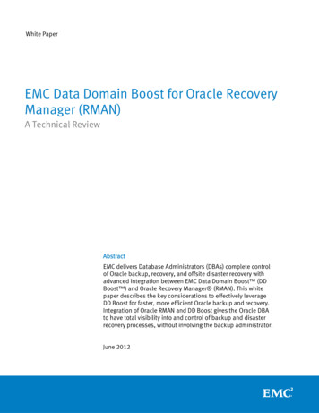 H10683 - EMC Data Domain Boost For Oracle Recovery 