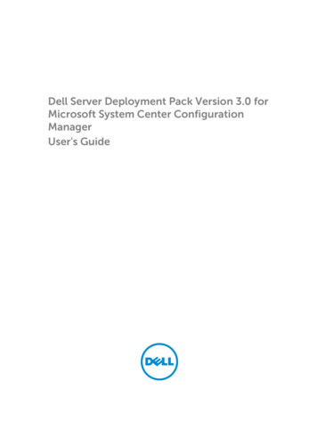 Dell Server Deployment Pack Version 3.0 For Microsoft .