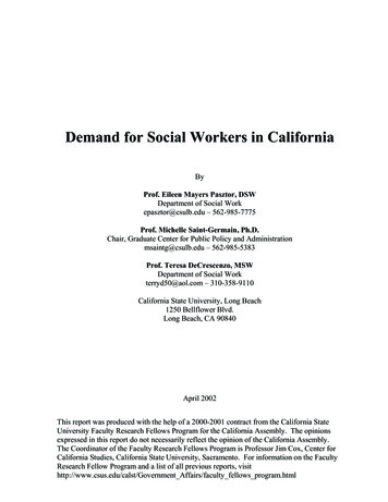 Demand For Social Workers In California