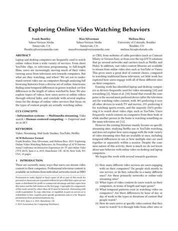 Exploring Online Video Watching Behaviors