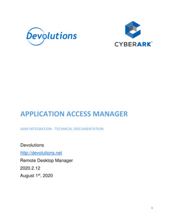 APPLICATION ACCESS MANAGER - Devolutions