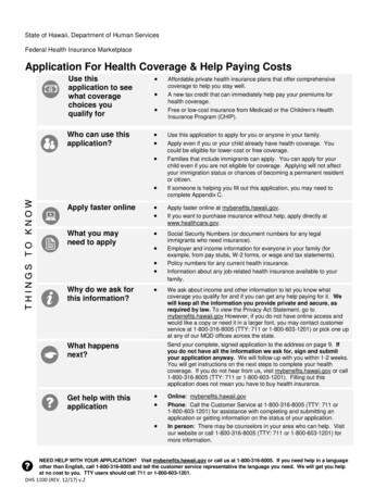 Application For Health Coverage & Help Paying Costs