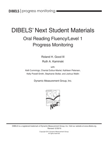 DIBELS Next Student Materials - Weebly