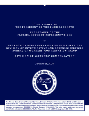JOINT REPORT TO THE PRESIDENT OF THE FLORIDA SENATE 