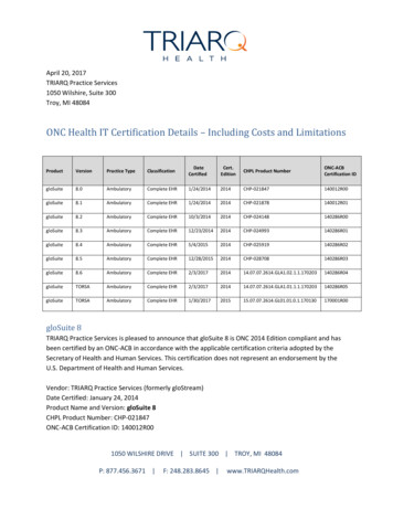 ONC Health IT Certification Details Including Costs And .