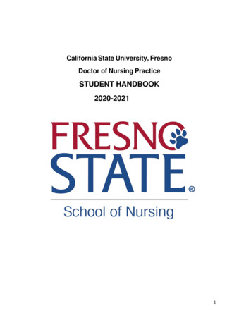 STUDENT HANDBOOK 2020-2021 - Fresno State
