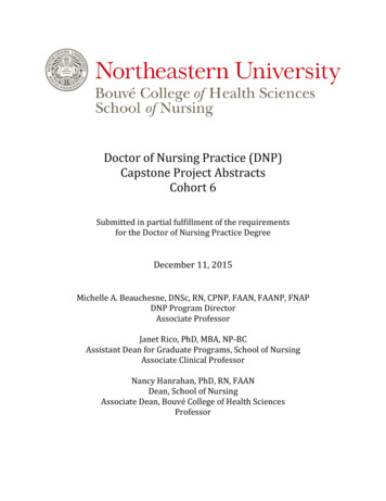 Doctor Of Nursing Practice (DNP) Capstone Project .