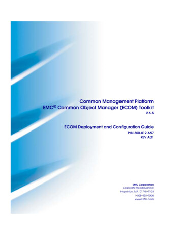 EMC ECOM Deployment And Configuration Guide