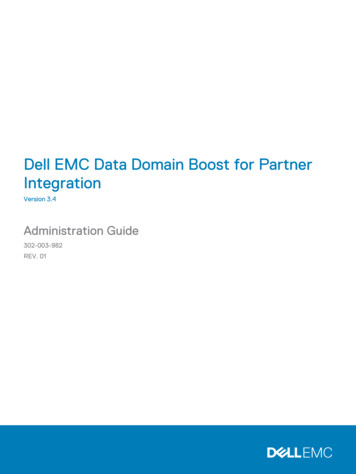 Dell EMC Data Domain Boost For Partner Integration