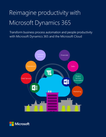 Reimagine Productivity With Microsoft Dynamics 365