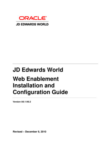Web Enablement Installation And Configuration Guide