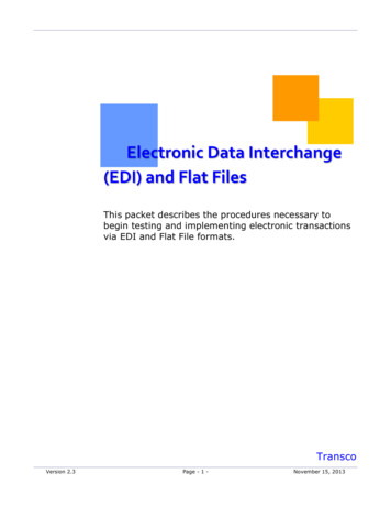 Electronic Data Interchange (EDI) And Flat Files