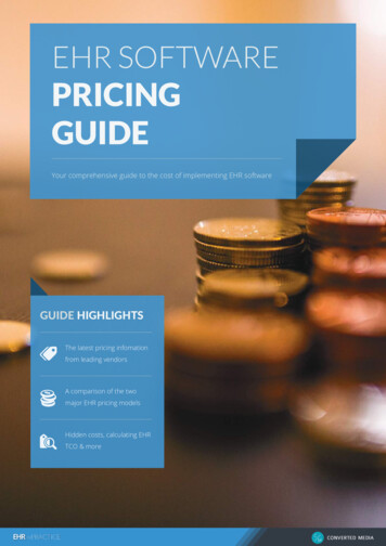 PRICING GUIDE - EHR In Practice