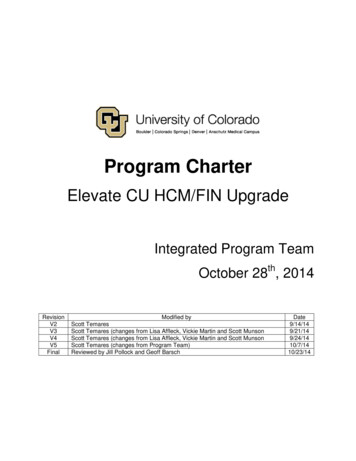 Program Charter - CU
