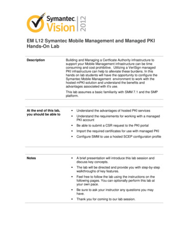 EM L12 Symantec Mobile Management And Managed PKI 