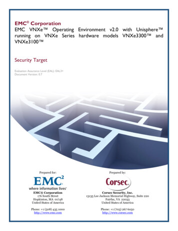 EMC Corporation EMC VNXe Operating Environment V2.0 