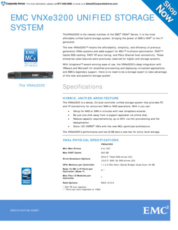 EMC VNXe3200 UNIFIED STORAGE SYSTEM