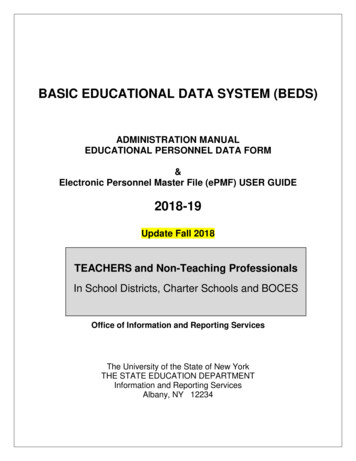 BASIC EDUCATIONAL DATA SYSTEM (BEDS) - 