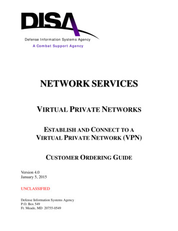 Establish VPN Network - DISA