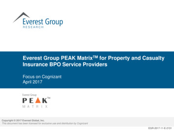 Everest Group PEAK MatrixTM For Property And Casualty .