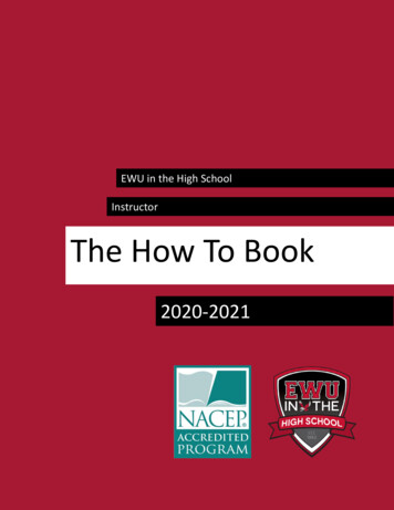 EWU In The High School Instructor The How To Book