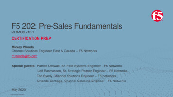F5 202: Pre-Sales Fundamentals