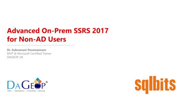 Advanced On-Prem SSRS 2017 For Non-AD Users