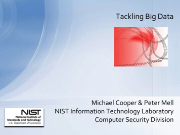 Tackling Big Data - NIST Computer Security Resource Center